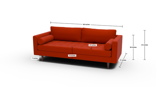 Ladybird 88" Sofa dimensions