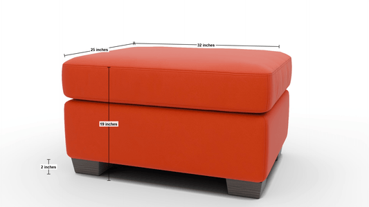 Track Ottoman - Dimensions - Superb Hacienda