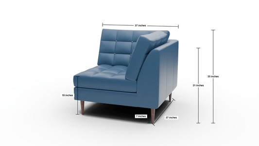 Wallace Leather Corner Unit - Clive Cinnamon