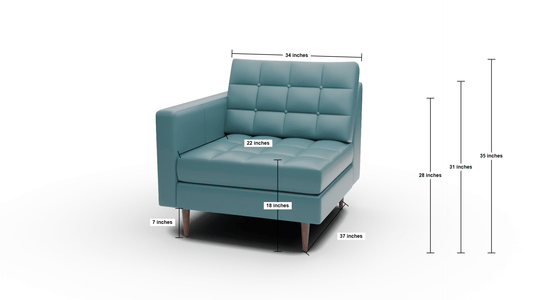 Wallace Leather Laf Chair - Tribeca Scarlet