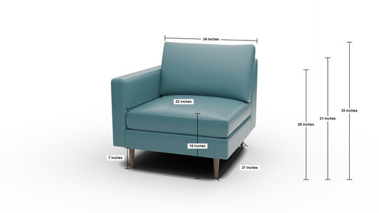 Wallace Leather Untufted Laf Chair - Tribeca Scarlet