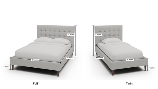 Wallace Tufted Full & Twin Bed - Full Superb Rust