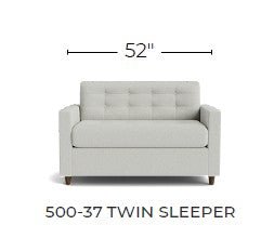 Wallace 52" Leather Twin Sleeper Chair -