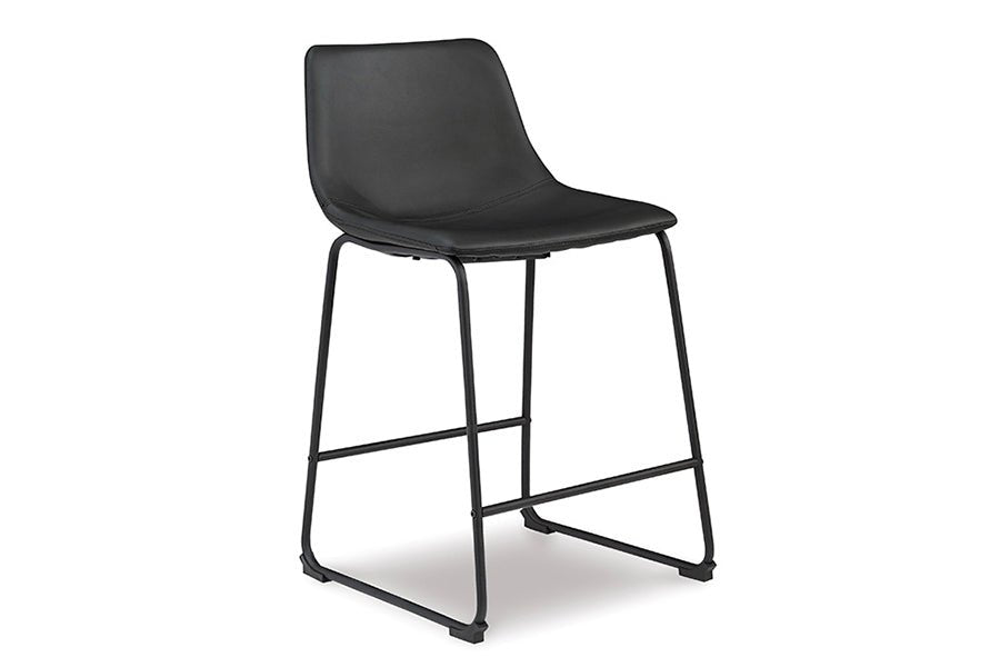 Cece Black Upholstered Counter Stools (Set of 2) -