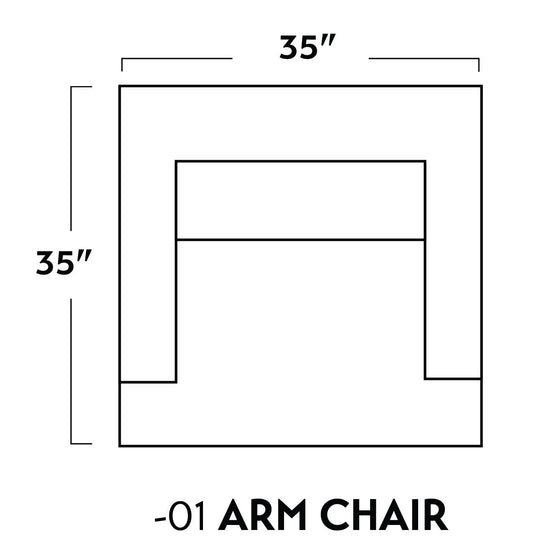Rainey 35" Leather Arm Chair -