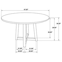 Dana 47" Round Dining Table -