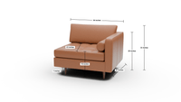 Ladybird Leather Raf Chair - Tribeca Lagoon