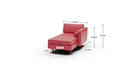 Ladybird Leather RAF Chaise - Clive Cinnamon