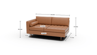 Ladybird Leather Laf Condo Sofa - Tribeca Lagoon