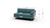 Ladybird Leather RAF Condo Sofa - Tribeca Scarlet