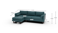 Ladybird 102" Leather Left Chaise Sectional - Dimensions