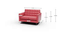 Wallace 52" Leather Chair and A Half - Clive Sycamore