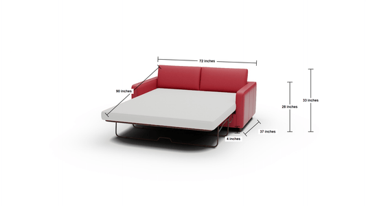 Ladybird 72" Leather Full Sleeper Loveseat - Cheyenne Decoy