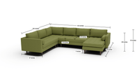 Ladybird 133" Corner Sectionals w. Right Chaise - Wiley Ink