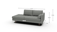 Ladybird 82" RAF Stand Alone Chaise - Ravina Chocolate