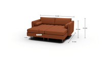Ladybird 72" Double Chaise - Wiley Rosedust