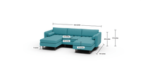 Ladybird 102" Double Chaise with Armless Chair - Amigo II Garden