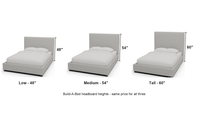 Build a Bed Leather — headboard heights 48, 54, 60
