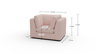 Parmer 54" Arm Chair - Dream Apple