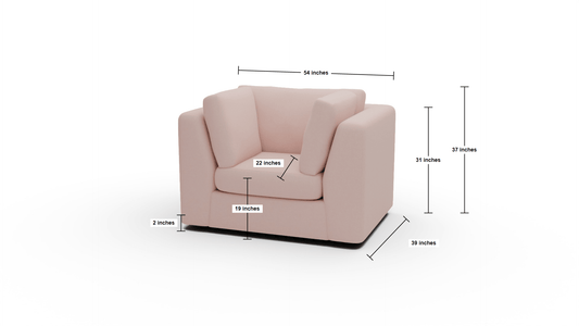 Parmer 54" Arm Chair - Dream Apple