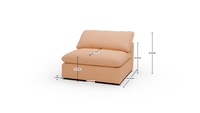 Fluffy DB Armless Chair - Dream Apple