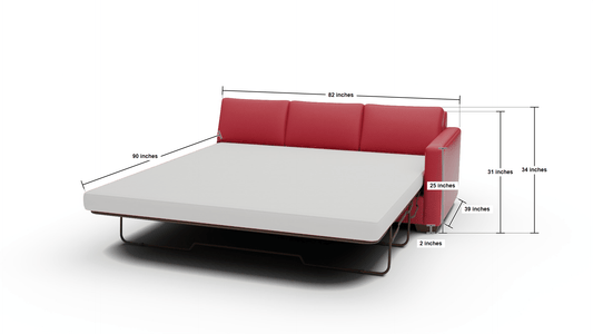 Track Leather Raf Queen Sleeper Sofa - Tribeca Lagoon