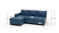 Track Leather Laf Rev Chaise Sofa dimensions