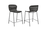 McKenna Faux Rattan Counter Stools (Set of 2) -