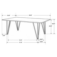 Nevada 80" Live Edge Dining Table -