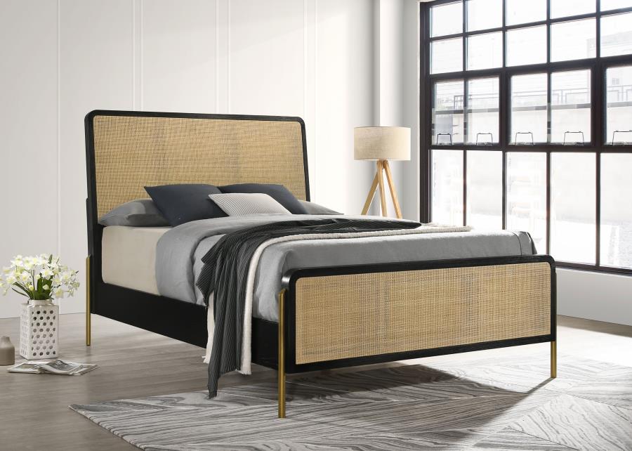 Arianna Black and Sand Queen Bed -