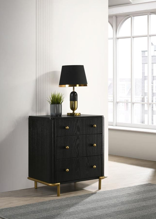Arianna Black Nightstand -