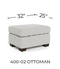 Track Leather Ottoman -