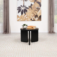 Corey Round Black End Table -