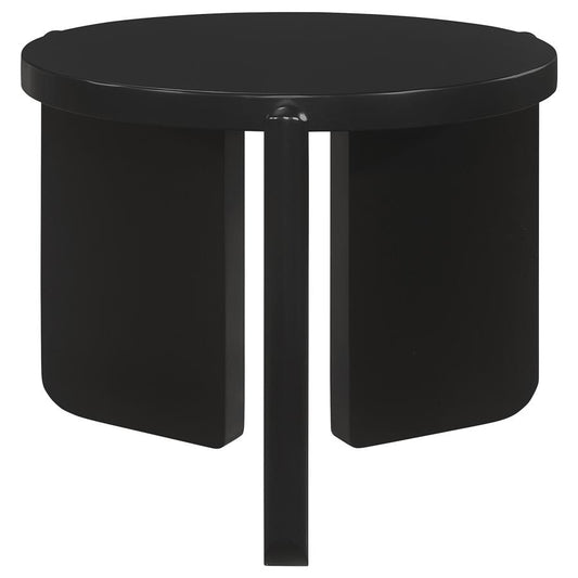 Corey Round Black End Table -