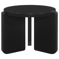 Corey Round Black End Table -