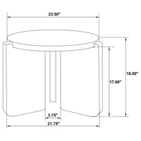 Corey Round Black End Table -