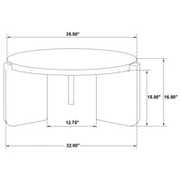 Corey Round Black Coffee Table -