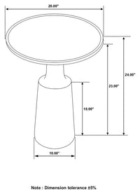 Izzy Black Accent Table -