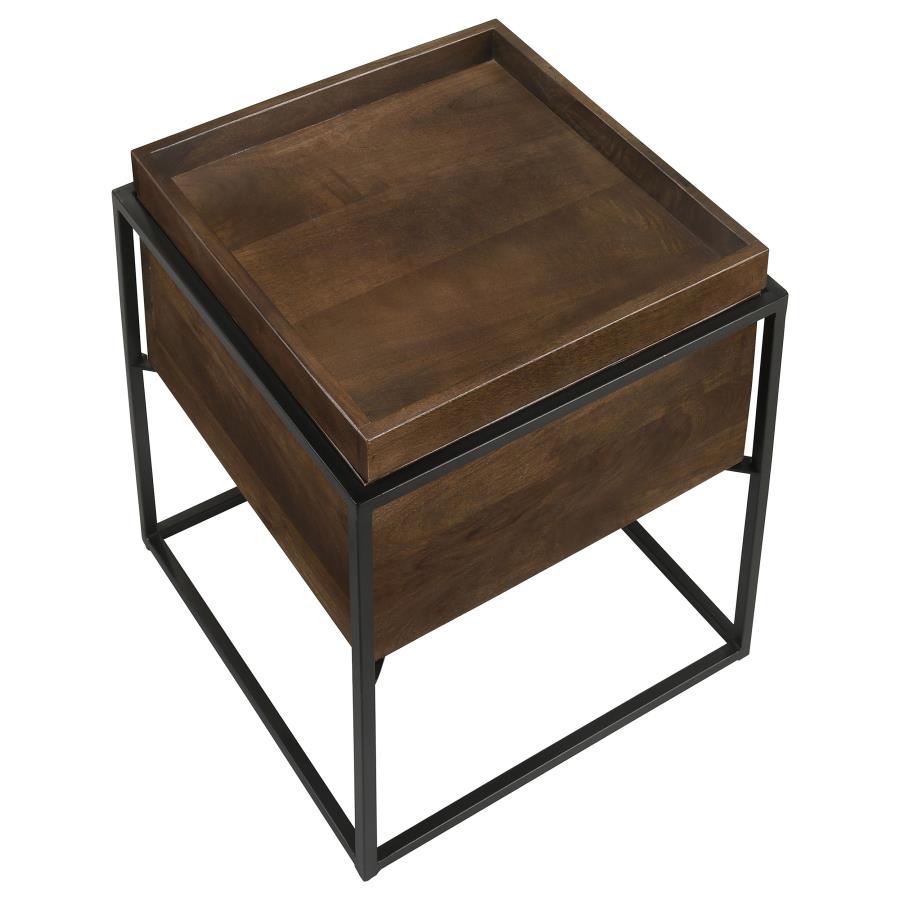 Orion Square Storage Accent Table -