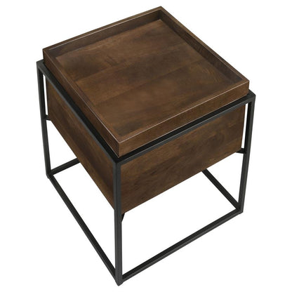 Orion Square Storage Accent Table -