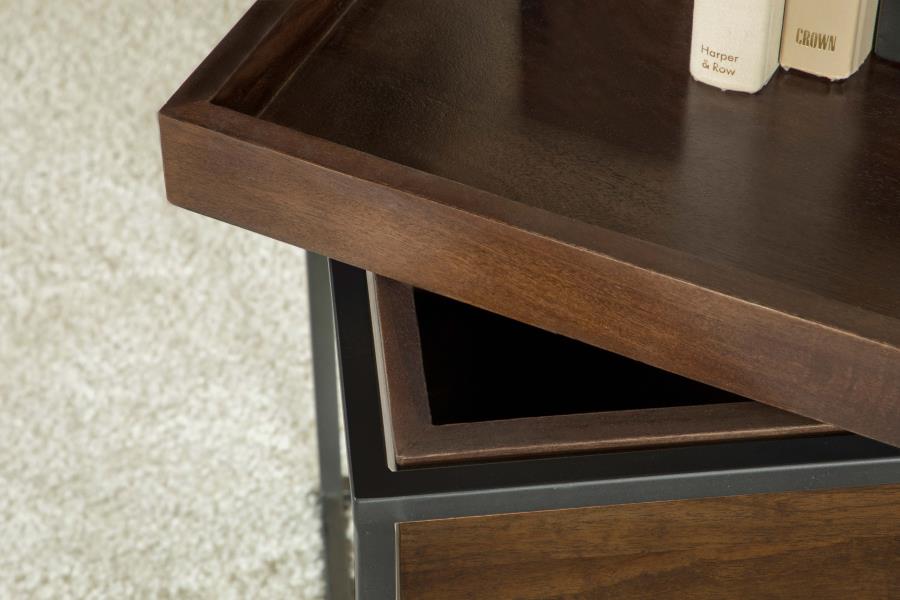 Orion Square Storage Accent Table -