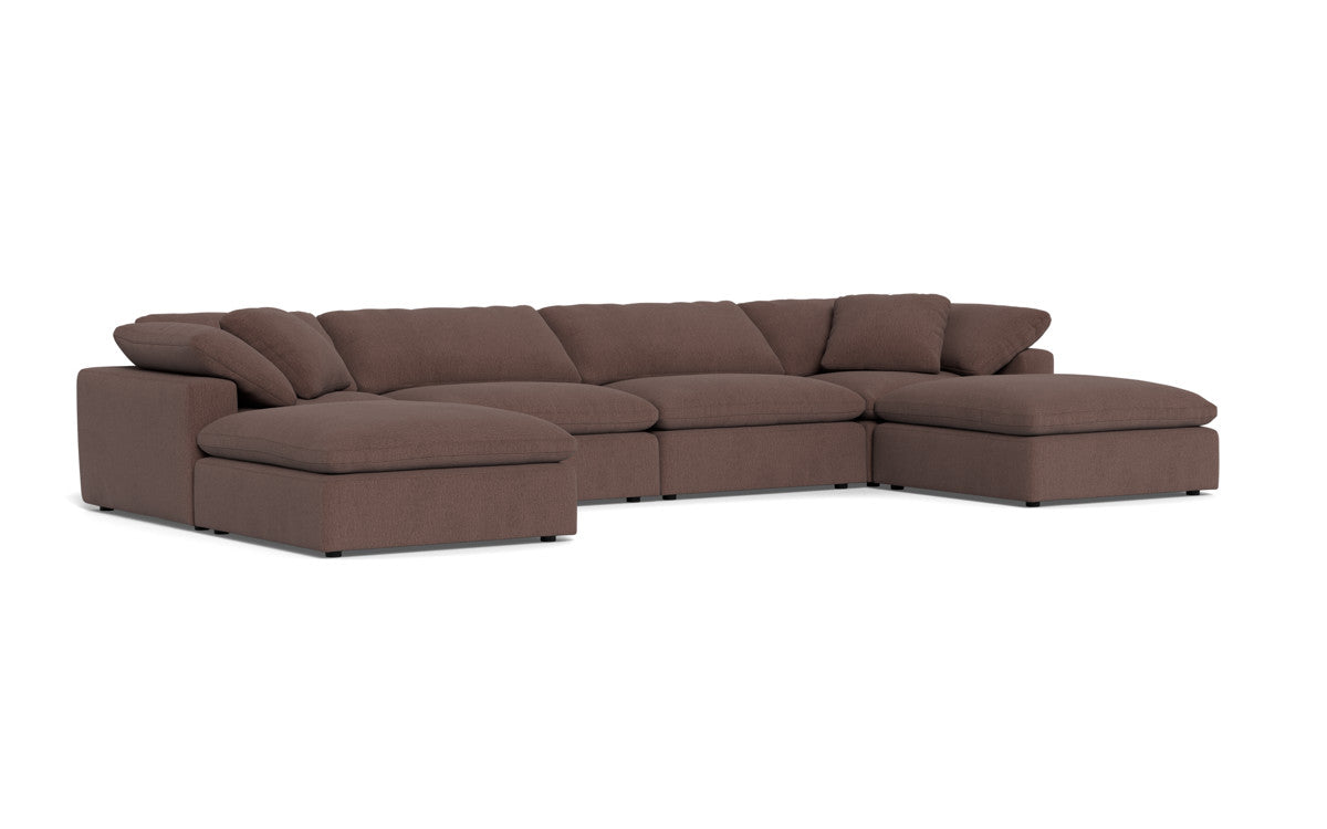 Fluffy 178" 4 Piece Sectional W/Double Otto - Amigo II Dusk