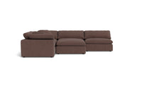 Fluffy 133.5" 5 Piece Sectional W/Ottoman - Amigo II Dusk