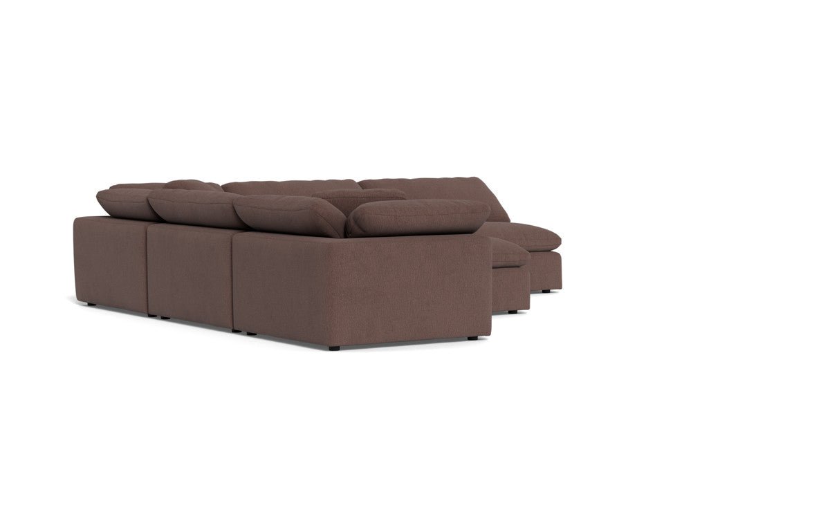 Fluffy 133.5" 5 Piece Sectional W/Ottoman - Amigo II Dusk