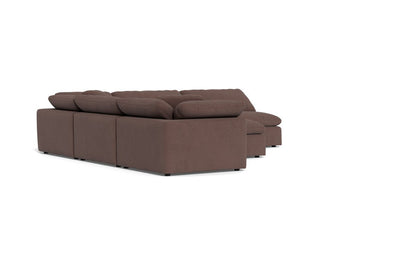 Fluffy 133.5" 5 Piece Sectional W/Ottoman - Amigo II Dusk