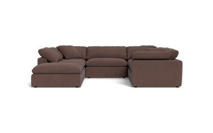Fluffy 133.5" 6 Piece Sectional W/Ottoman - Amigo II Dusk