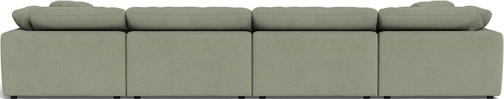 Fluffy 178" 4 Piece Sectional W/Double Otto - Amigo II Sage