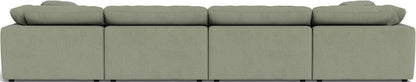 Fluffy 178" 4 Piece Sectional W/Double Otto - Amigo II Sage