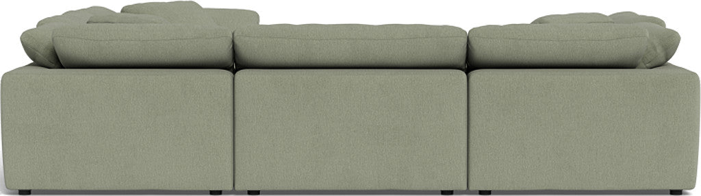 Fluffy 133.5" 6 Piece Sectional W/Ottoman - Amigo II Sage