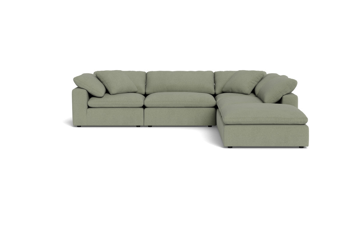 Fluffy 133.5" 4 Piece Sectional w/Otto - Amigo II Sage